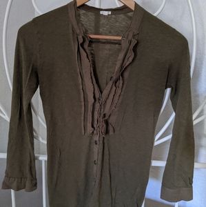 J. Crew Olive Drab Top - XS